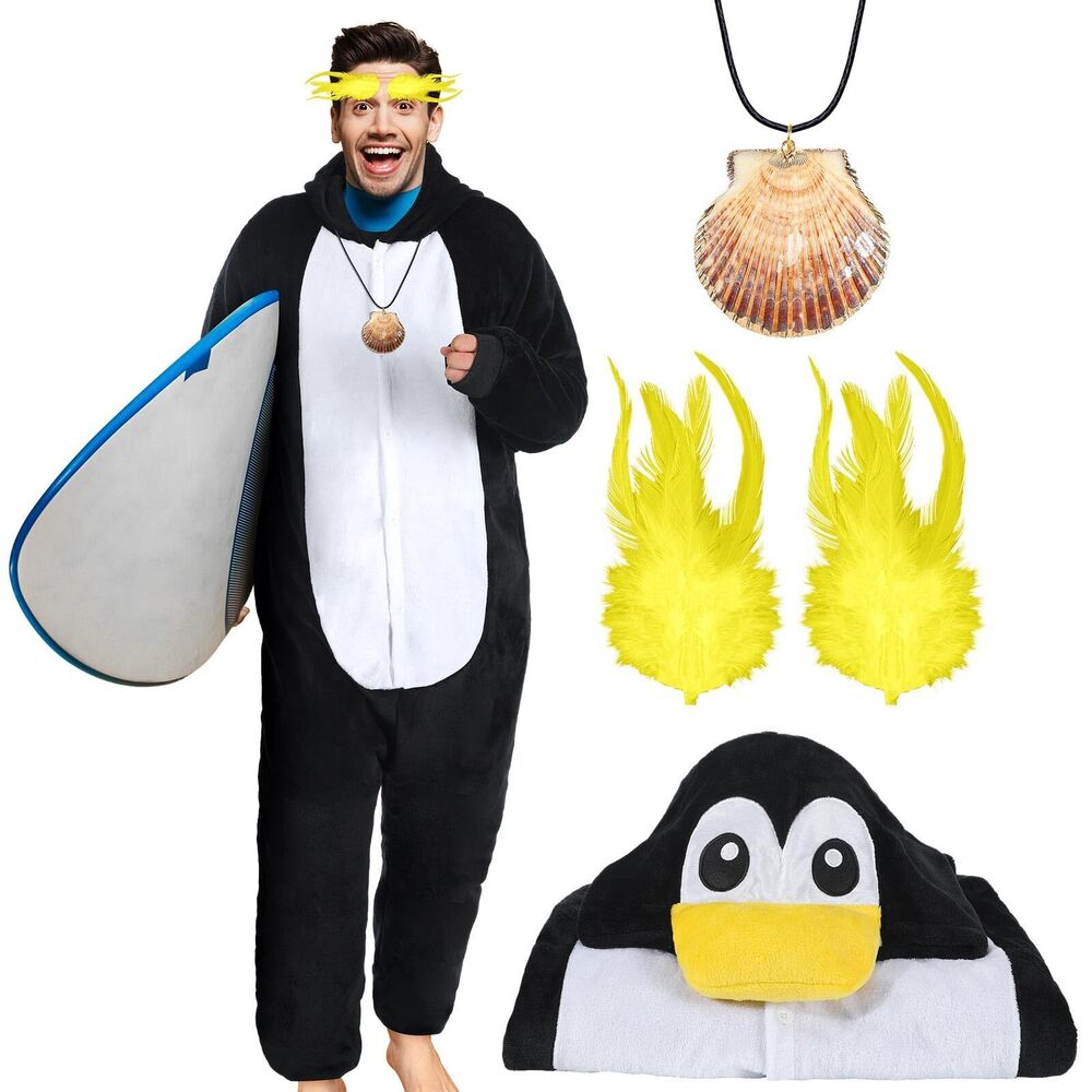 2941 4 Pcs Halloween Penguin Costume Accessoriess Unisex
